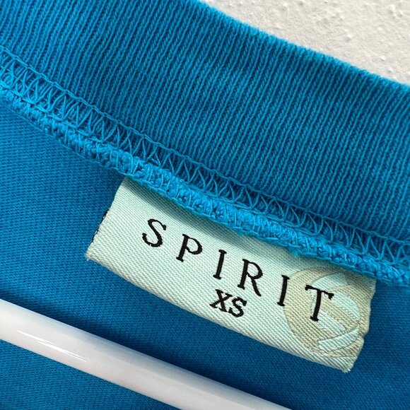Spirit Jersey Clarke University T Shirt XS Adult Dubuque IA Blue Spellout Loose - Picture 6 of 7